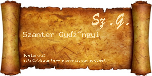 Szanter Gyöngyi névjegykártya