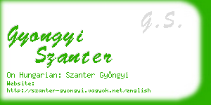 gyongyi szanter business card
