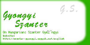 gyongyi szanter business card